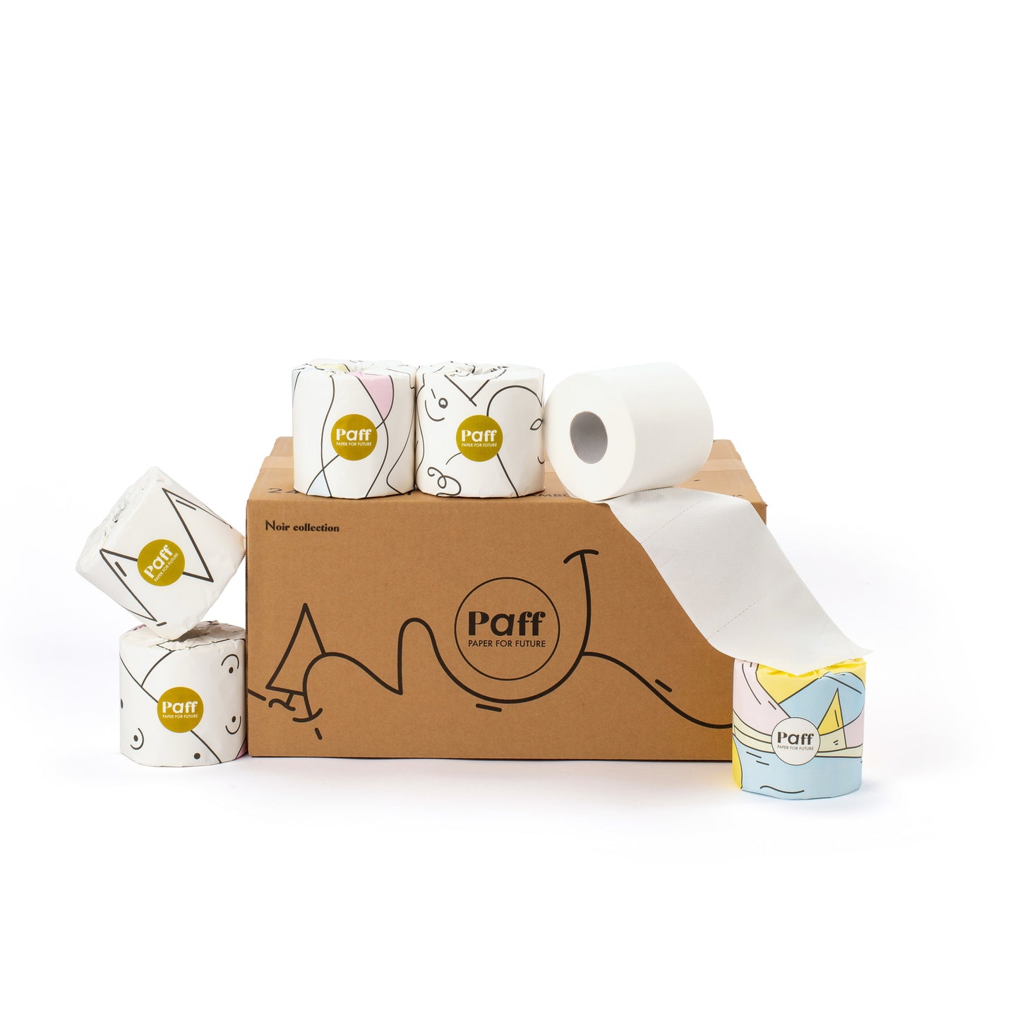 Maxi rotoli di carta igienica in cellulosa di bambù - Noir collection