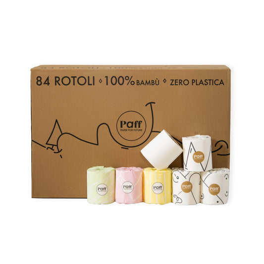 Rotoli di carta igienica per hotel/bnb in cellulosa di bambù B2B - 84 rotoli