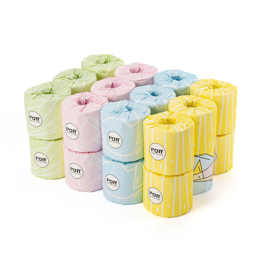 Maxi rotoli di carta igienica in cellulosa di bambù - Colorful collection