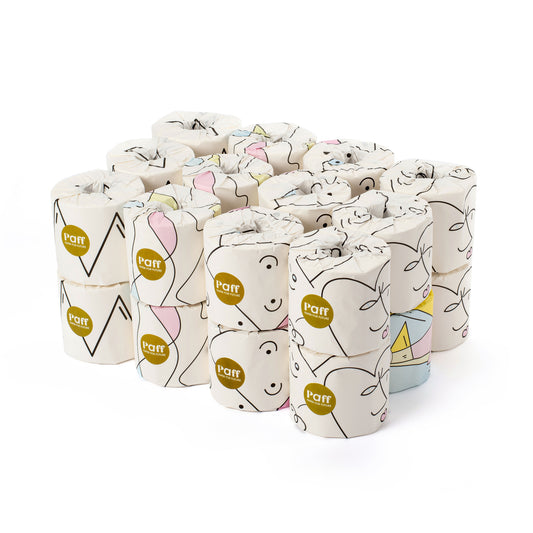 Maxi rotoli di carta igienica in cellulosa di bambù - Noir collection